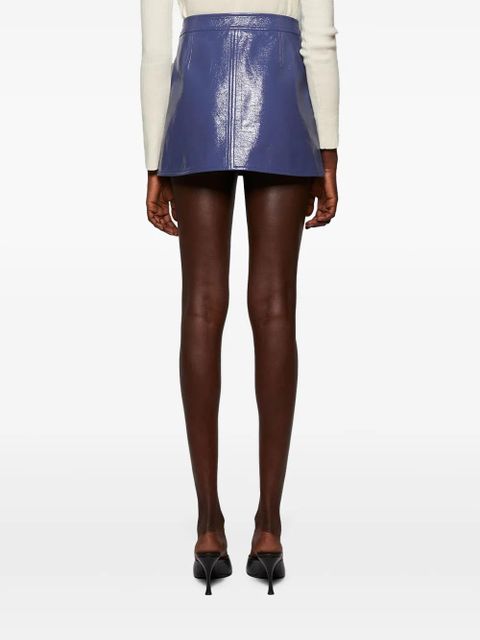Courrèges logo mini skirt - Blue