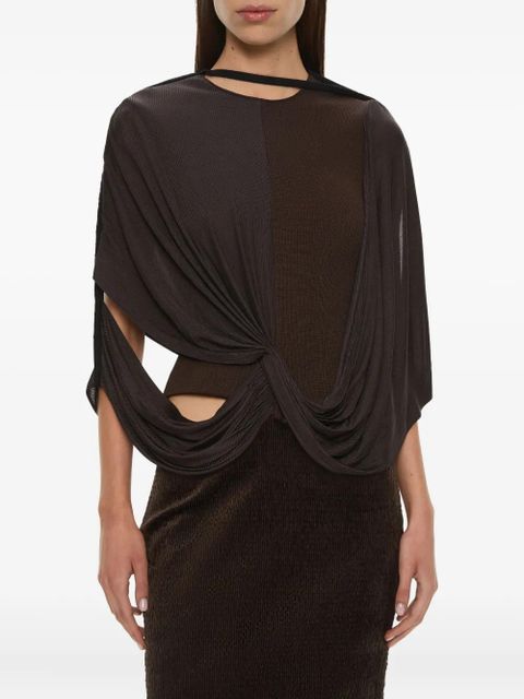 Christopher Esber Collision cut-out midi dress - Brown