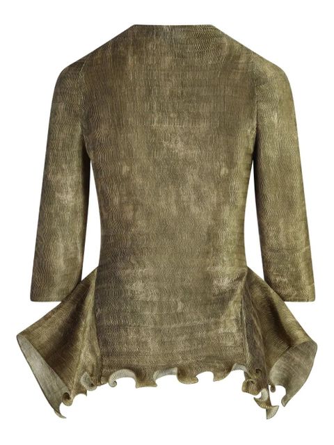 FENDI ruffled buttoned sweater - Green - zdjęcie produktu nr 1