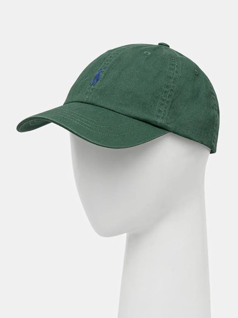 Polo Ralph Lauren czapka z daszkiem bawełniana kolor zielony gładka 211912843 - zdjęcie produktu nr 1