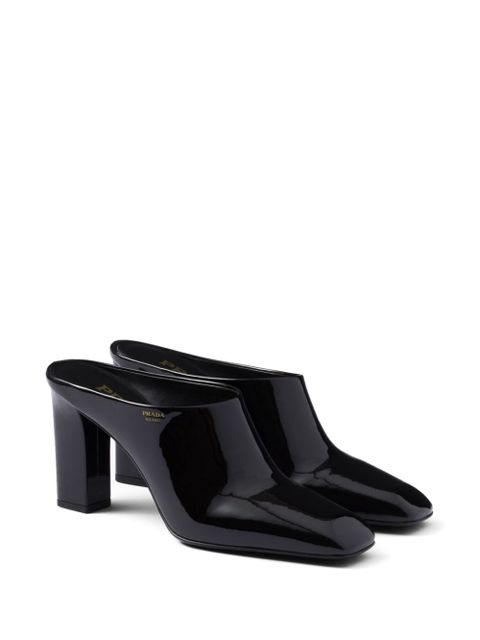 Prada 85mm patent-leather mules - Black - zdjęcie produktu nr 2
