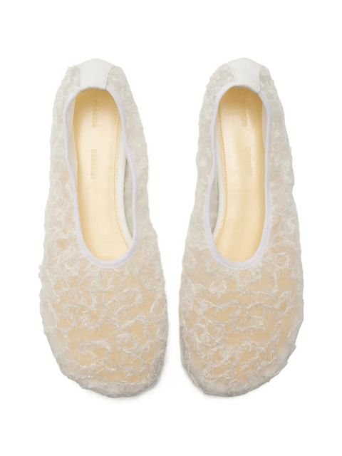 Proenza Schouler laced ballerina shoes - White