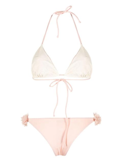 La Reveche Shayna floral-appliqué bikini - Pink - zdjęcie produktu nr 2