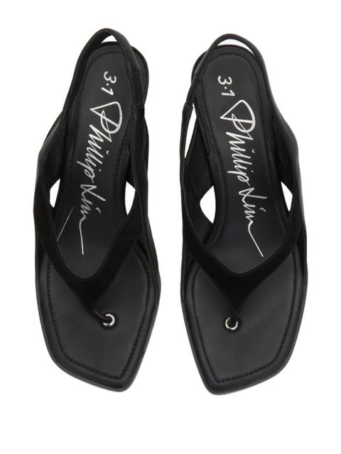 3.1 Phillip Lim 68mm slingback leather sandals - Black