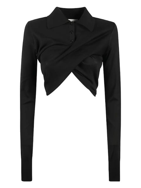 Max Mara polo-neck crossover sweater - Black - zdjęcie produktu nr 1