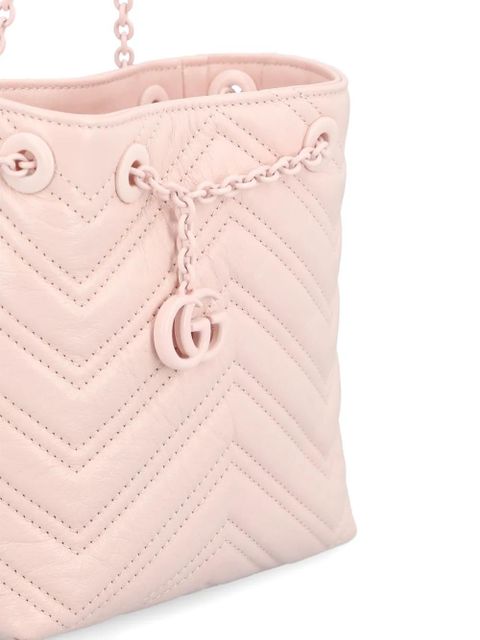 Gucci GG Marmont chevron logo mini bag - Pink