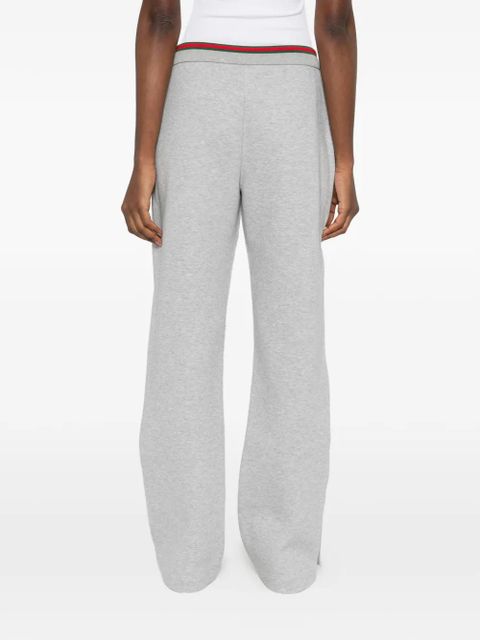Gucci button-detail track pants - Grey