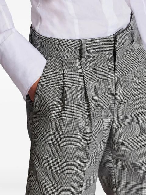 Balmain check-pattern shorts - Grey