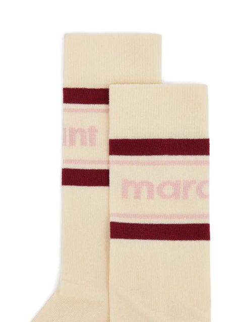 ISABEL MARANT Dona striped socks - Neutrals - zdjęcie produktu nr 2