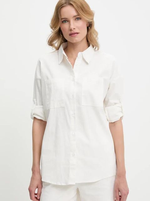 Answear.LAB koszula i szorty damski kolor biały