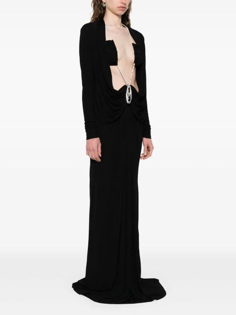 Christopher Esber draped jersey maxi dress - Black - zdjęcie produktu nr 2