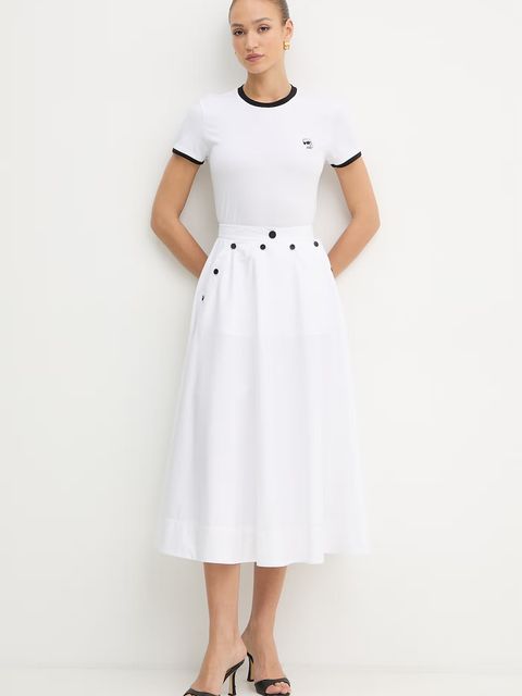 Karl Lagerfeld t-shirt damski bawełniany IKON - zdjęcie produktu nr 1