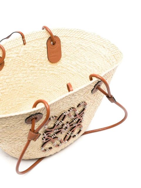 LOEWE Anagram woven basket bag - Neutrals