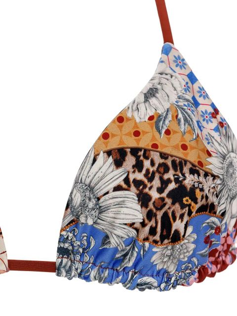 Agua By Agua Bendita Lolita Quilt bikini top - Neutrals