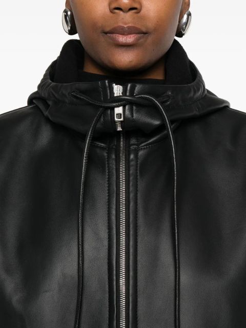 Sportmax hooded zip-up jacket - Black