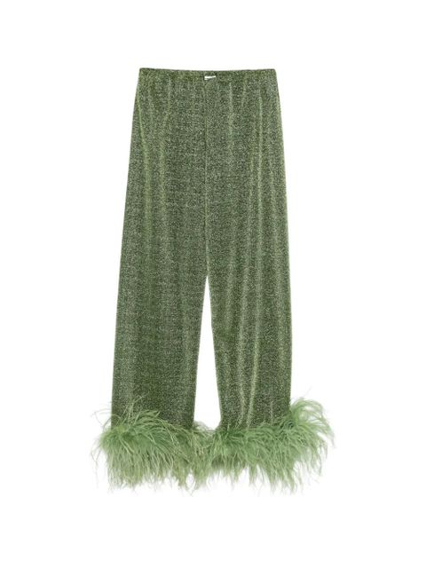 Oséree Lumiere Plumage straight trousers - Green - zdjęcie produktu nr 1