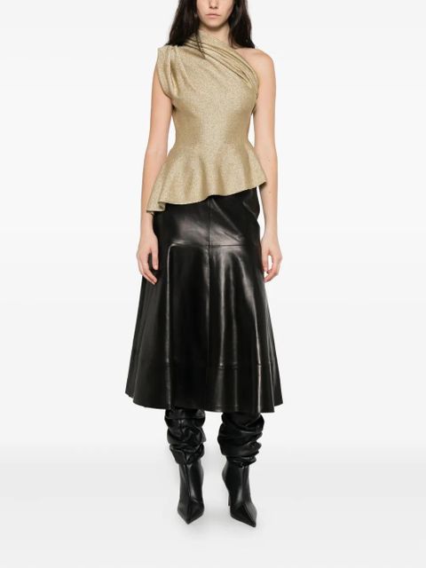 KHAITE Aimee draped blouse - Yellow - zdjęcie produktu nr 2