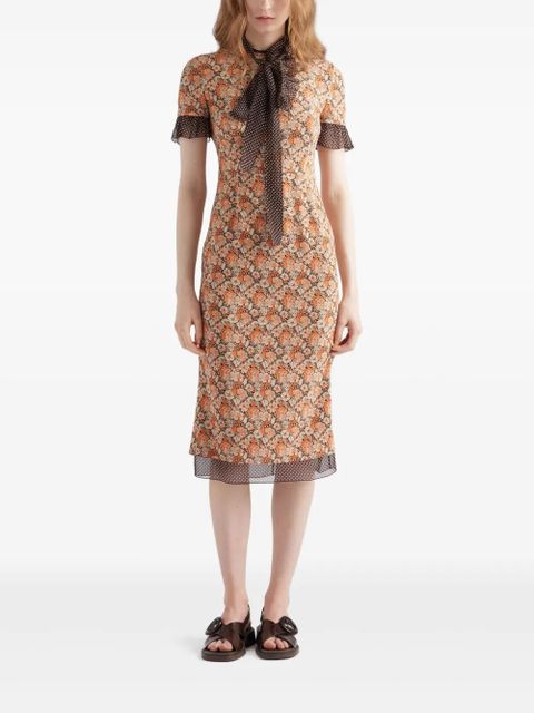 Prada Floral print dress - Orange - zdjęcie produktu nr 2