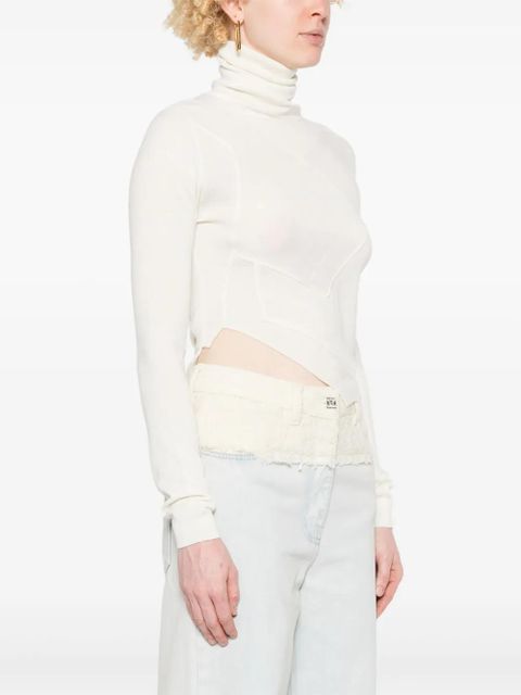 MM6 Maison Margiela single-stitch logo sweater - White