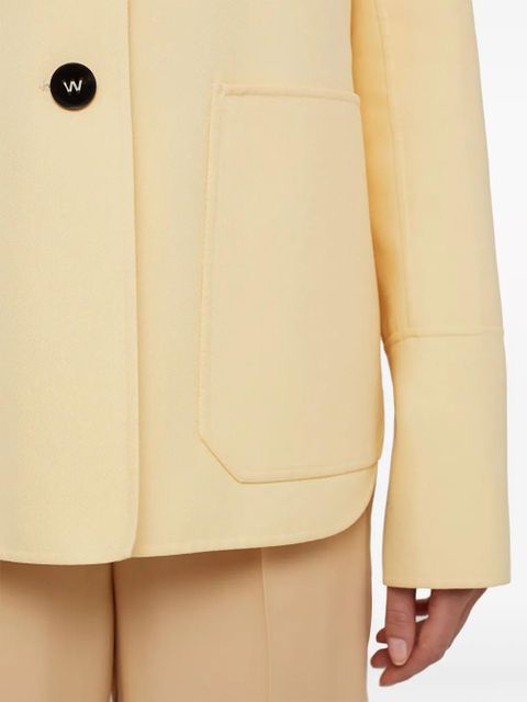 Jil Sander point-collar cotton shirt jacket - Yellow