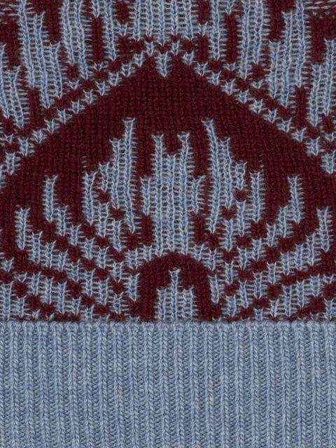 ETRO intarsia-knit wool beanie - Blue - zdjęcie produktu nr 2