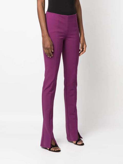 Sportmax zip-cuff slim-fit trousers - Purple