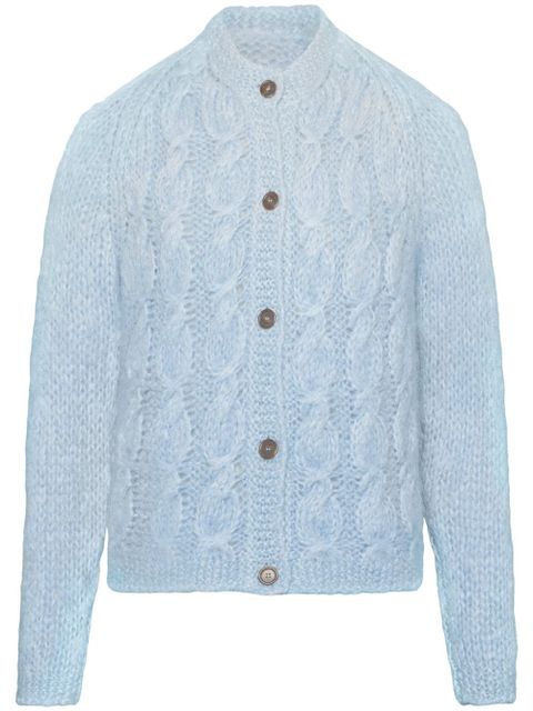 Maison Margiela knitted mohair-blend cardigan - Blue - zdjęcie produktu nr 1