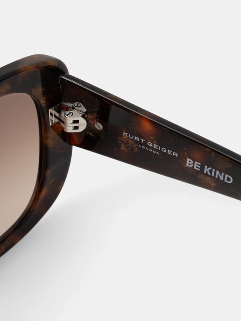 Kurt Geiger London okulary przeciwsłoneczne Evil Eye damskie kolor brązowy 4738932679