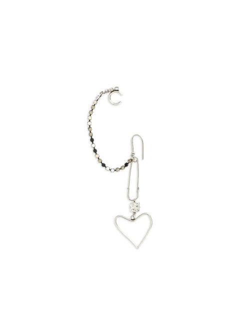 ISABEL MARANT heart crystal-embellished ear cuff - Silver - zdjęcie produktu nr 1