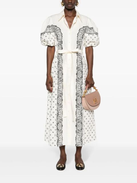 Chloé bandana-print midi shirt dress - White - zdjęcie produktu nr 2