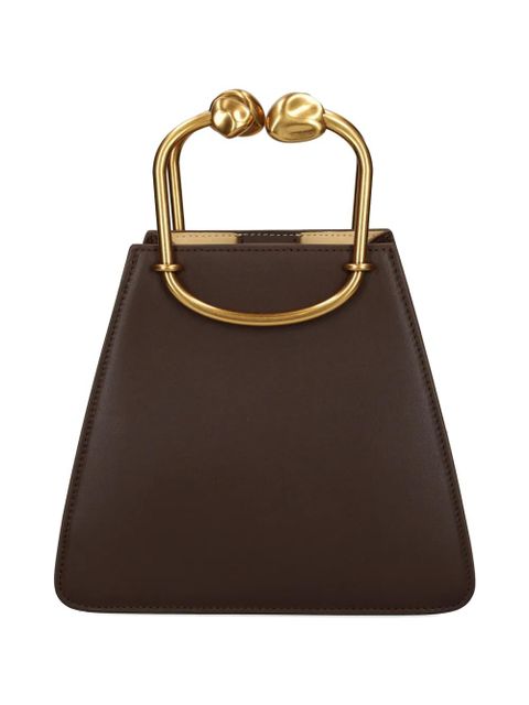 Cult Gaia sculptural-handle leather mini bag - Brown - zdjęcie produktu nr 2