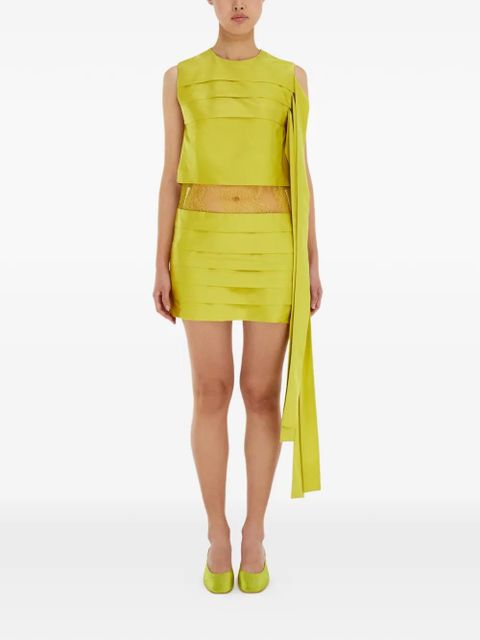 Ferragamo mini dress with lace detail - Yellow - zdjęcie produktu nr 2