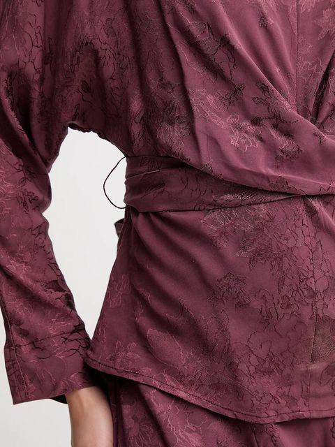 Hoss Intropia bluzka damska kolor fioletowy wzorzysta 6282682