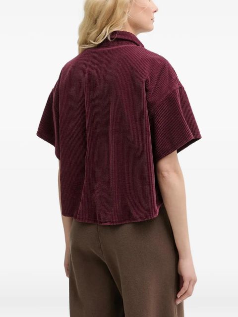 American Vintage Padow corduroy cropped shirt - Purple