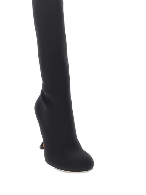 Amina Muaddi 95mm stretch thigh-high boots - Black - zdjęcie produktu nr 2
