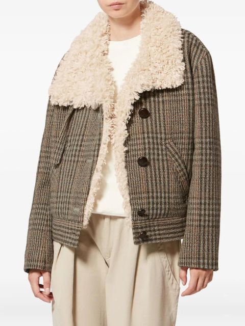MARANT ÉTOILE Fadia check jacket - Brown
