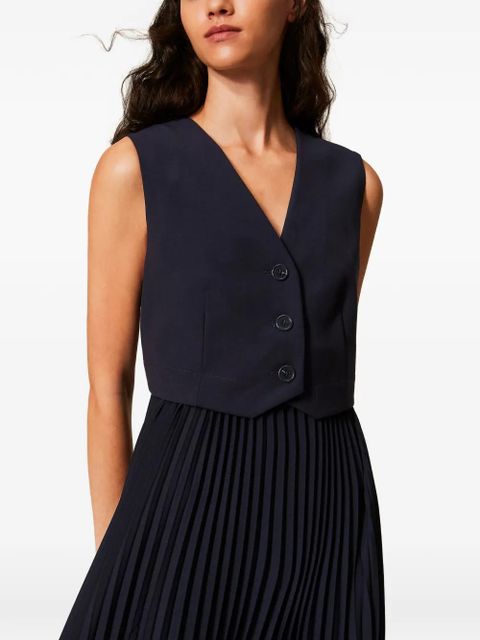 TWINSET pleated midi dress - Blue