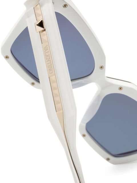 VALENTINO GARAVANI EYEWEAR Grace square-frame sunglasses - White