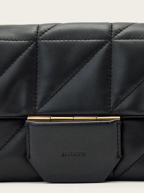 AllSaints torebka skórzana JUPITER kolor czarny W211XD