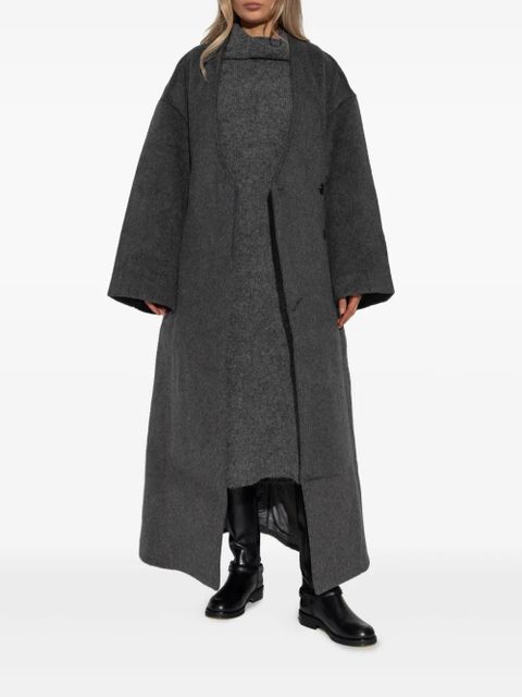 ENTIRE STUDIOS V-neck wool coat - Grey