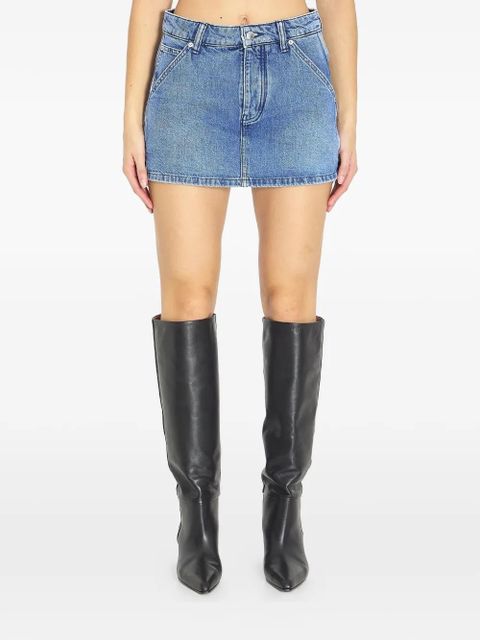 Alexander Wang marbled denim skirt-shorts - Blue - zdjęcie produktu nr 1