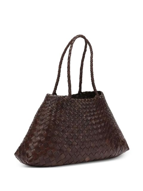 DRAGON DIFFUSION Santa Croce woven-leather tote bag - Brown - zdjęcie produktu nr 2