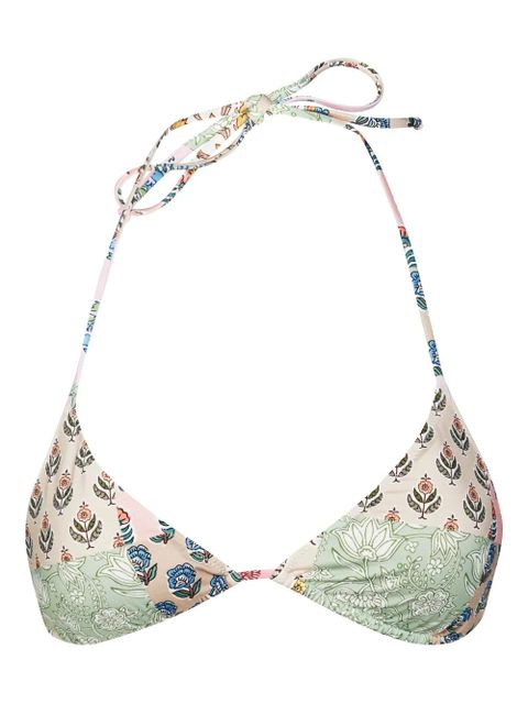 MC2 Saint Barth floral-print bikini top - Neutrals - zdjęcie produktu nr 1