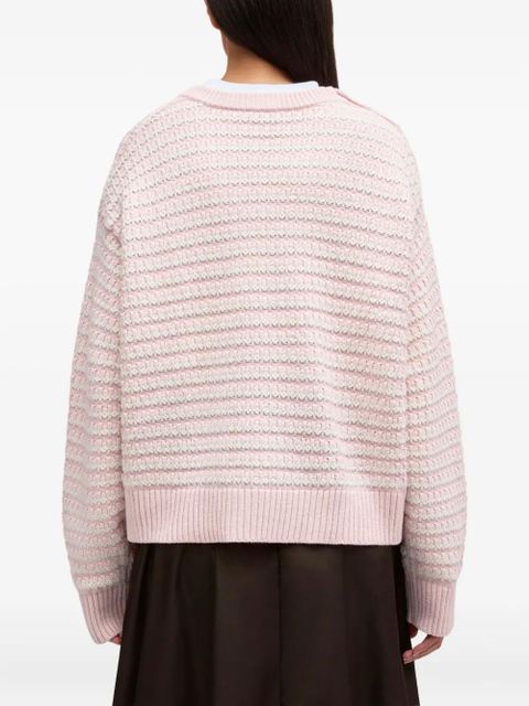 GANNI button striped knitwear - Yellow