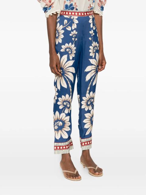 FARM Rio Luna floral trousers - Blue