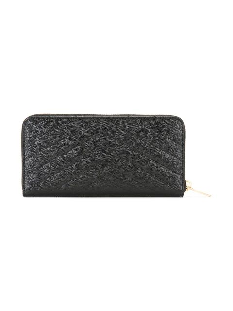Saint Laurent Monogram zip-around wallet - Black