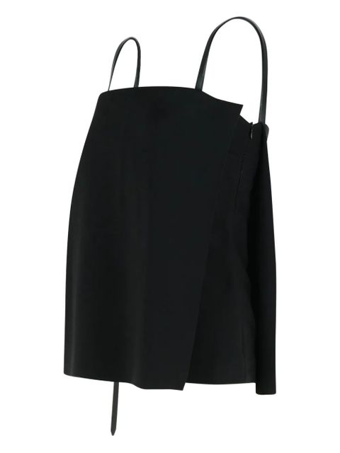 Sportmax asymmetrical strap top - Black
