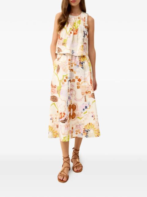 Marie Oliver Sasha mosaic-print skirt - Neutrals - zdjęcie produktu nr 2