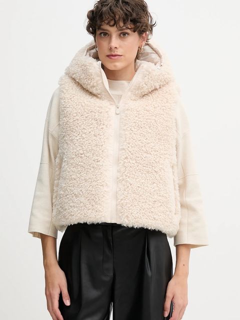 Save The Duck bezrękawnik AYLA kolor beżowy zimowy D82501W.CURL21