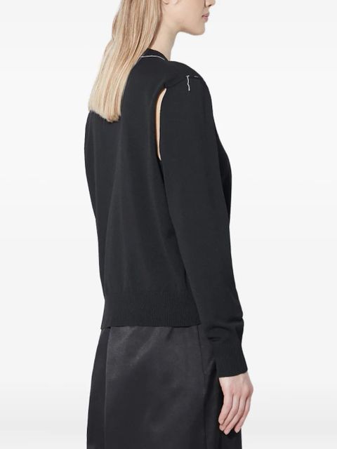 MM6 Maison Margiela cut-out sweater - Black